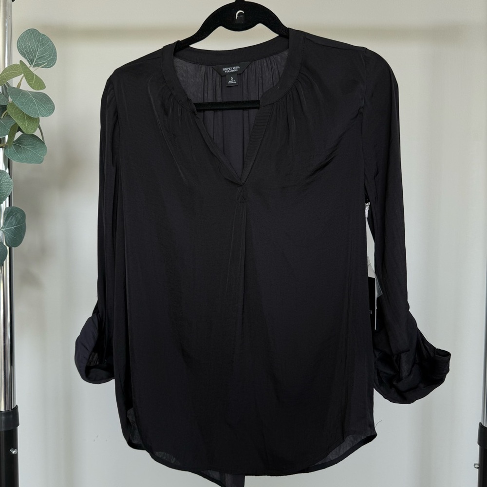 Vera Wang Black Blouse
